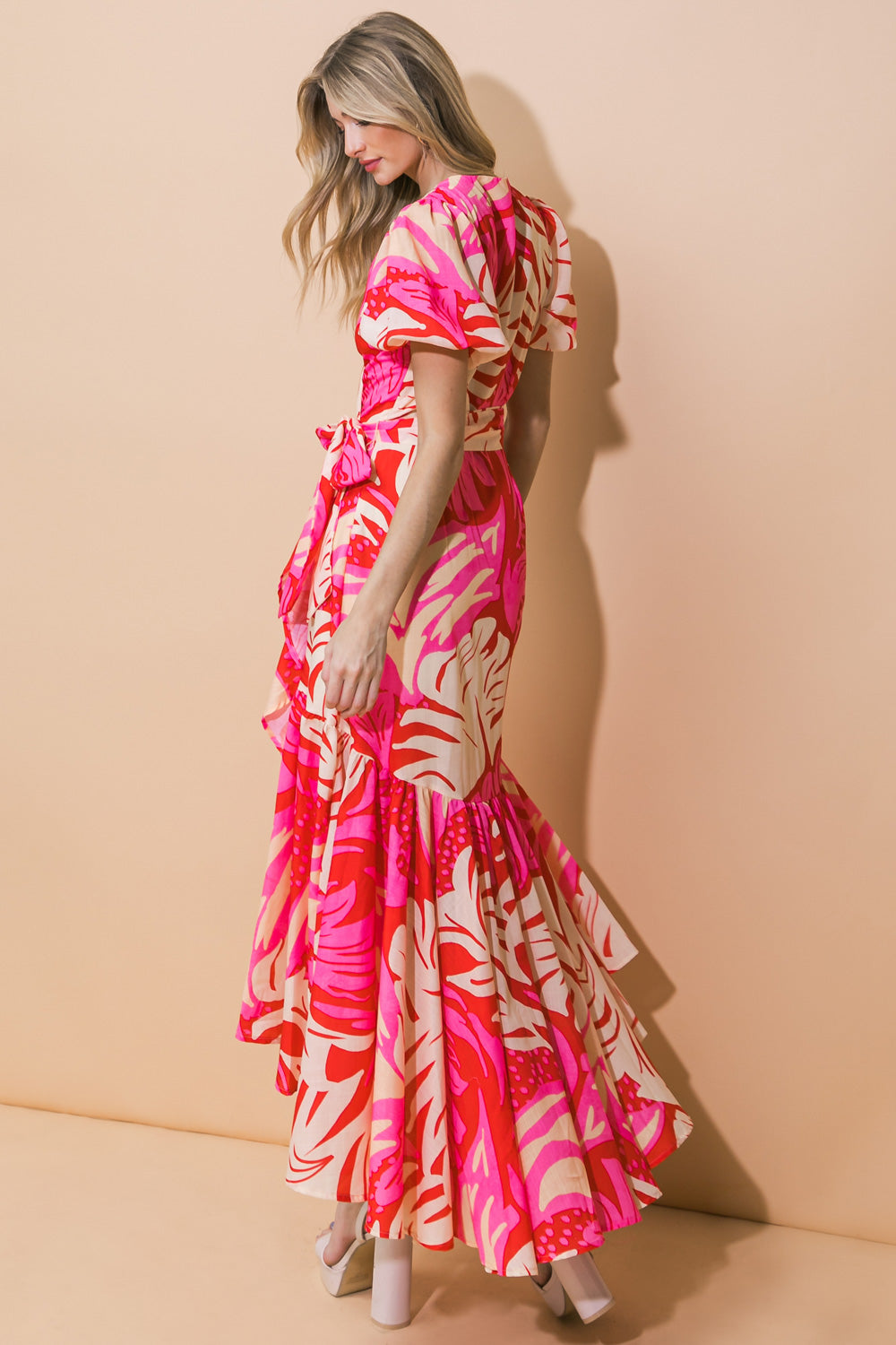 STUNNING SIGNIFICANCE WOVEN MAXI DRESS Flying Tomato